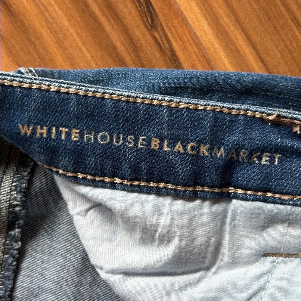 White House Black Market Girlfriend Jeans with Floral Embroidery - Picture 4 of 8